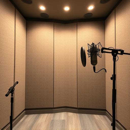 Acoustically treated vocal booth